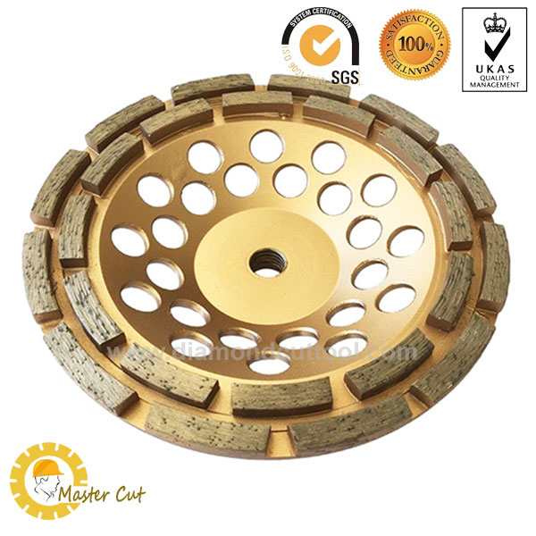 double row diamond grinding cup wheel for angle grinder
